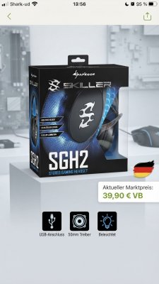 Sharkoon SKILLER SGH2 Stereo Gaming Headset – Neu & OVP!