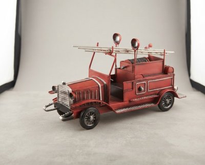 Vintage Feuerwehr Modell aus Metall–Handgefertigtes Sammlerstück