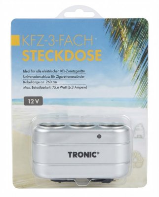 Tronic KFZ 3-fach-Steckdose (12 V) – Zigarettenanzünder-Verteiler 2