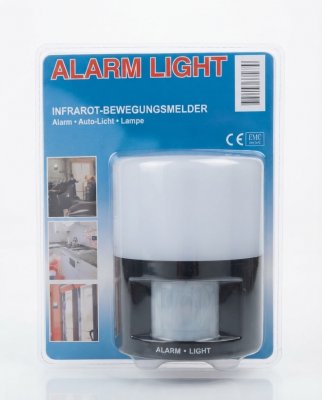 ALARM LIGHT Infrarot-Bewegungsmelder – Alarm, Auto-Licht & Lampe