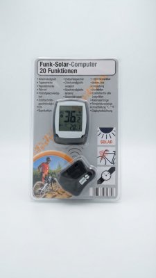 Funk-Solar-Fahrradcomputer (20 Funktionen) | NEU in OVP